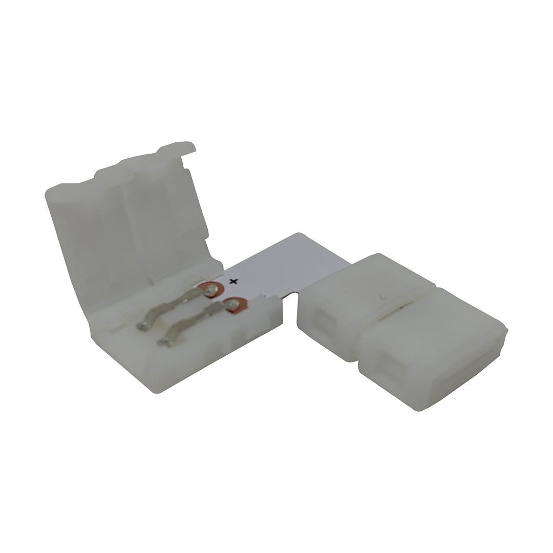 Foto do produto EMENDA L CLICK PARA FITA LED 8MM DE12V CRISTALLUX (EMBALAGEM COM 10 UNIDADES)