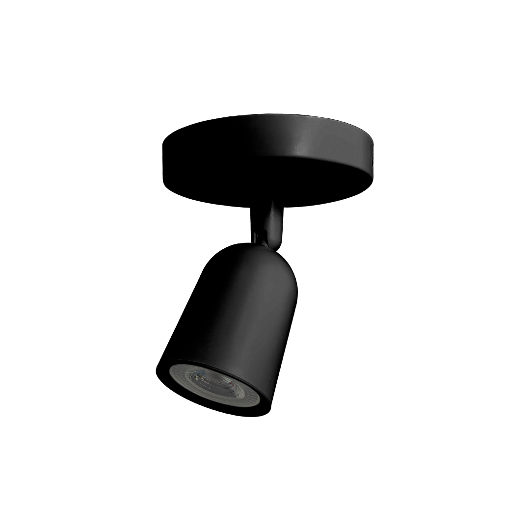 Foto do produto SPOT DIRECIONAVEL FIXO DE TETO 7W 3000K 490LM BIV. PRETO