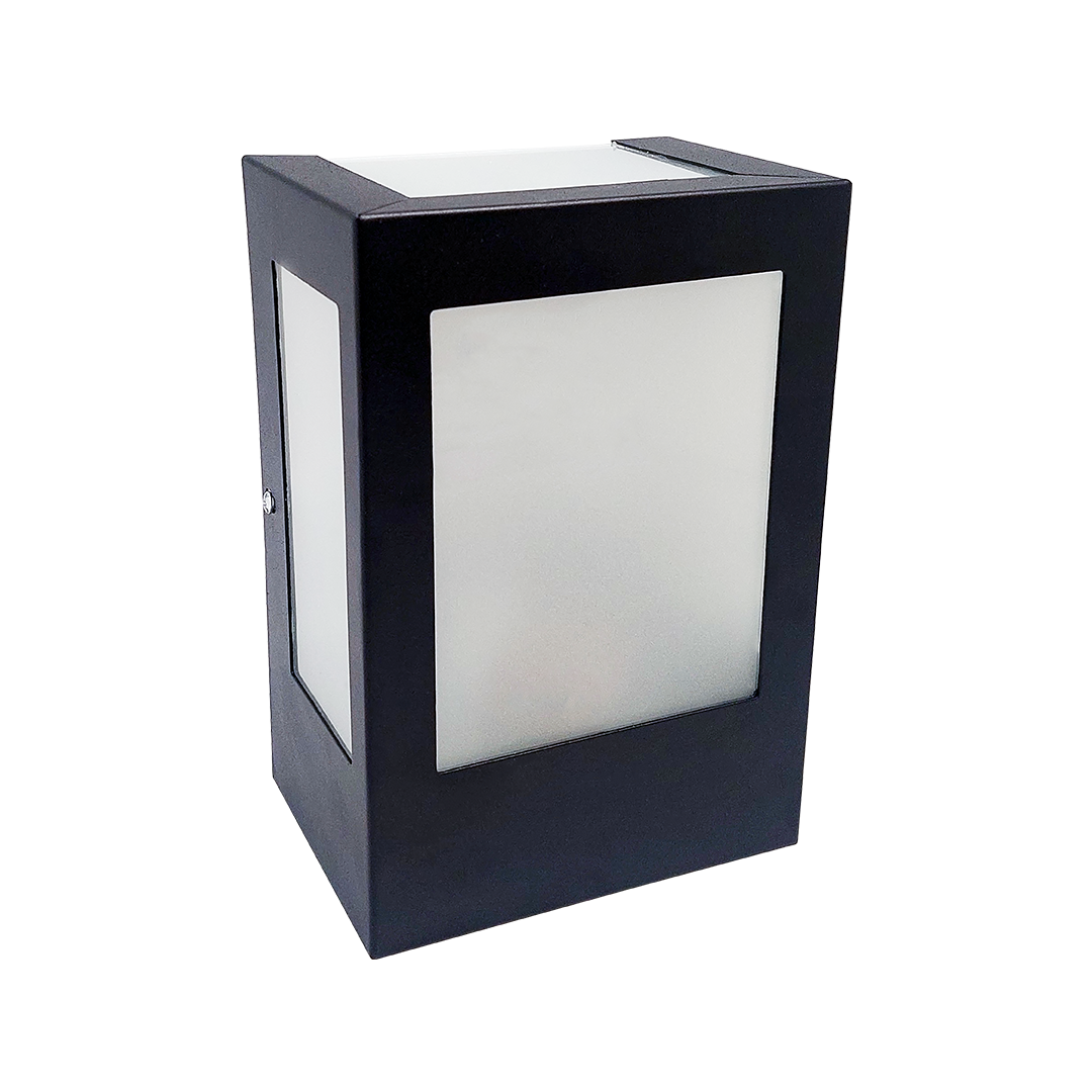 Foto do produto ARANDELA RETANGULAR 20CM SEM LAMPADA COM SOQUETE E27 PRETA BR