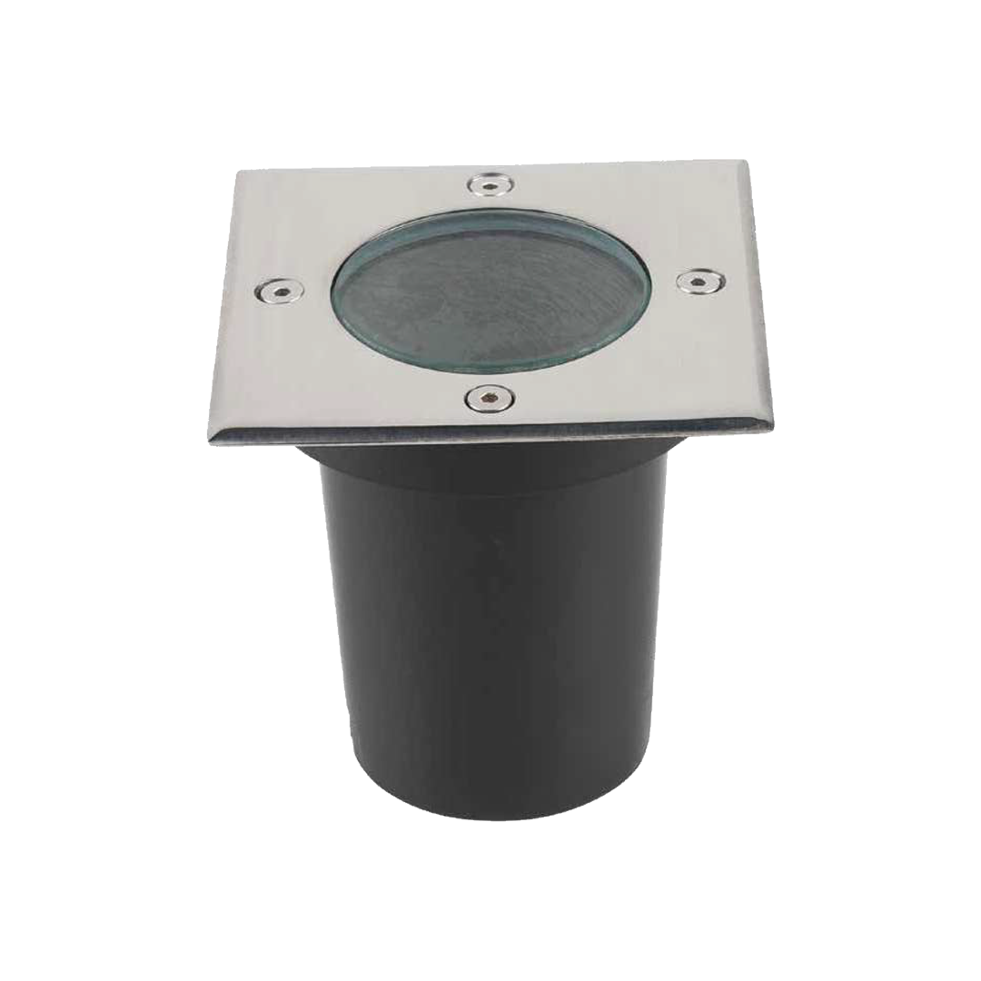 Foto do produto BALIZADOR DE SOLO CRISTALL GARDEN VENEZA GU10 SEM LAMPADA QUADRADO 110X110X110MM IP67 BIV.