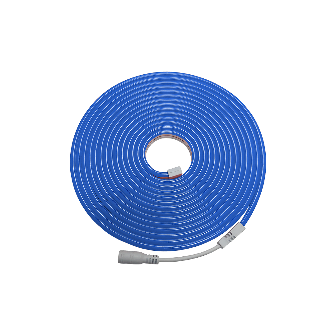 Foto do produto FITA LED CRISTALL DECCOR NEON 5MT 12V 8,5W/M AZUL IP65 120LED/M IRC>80