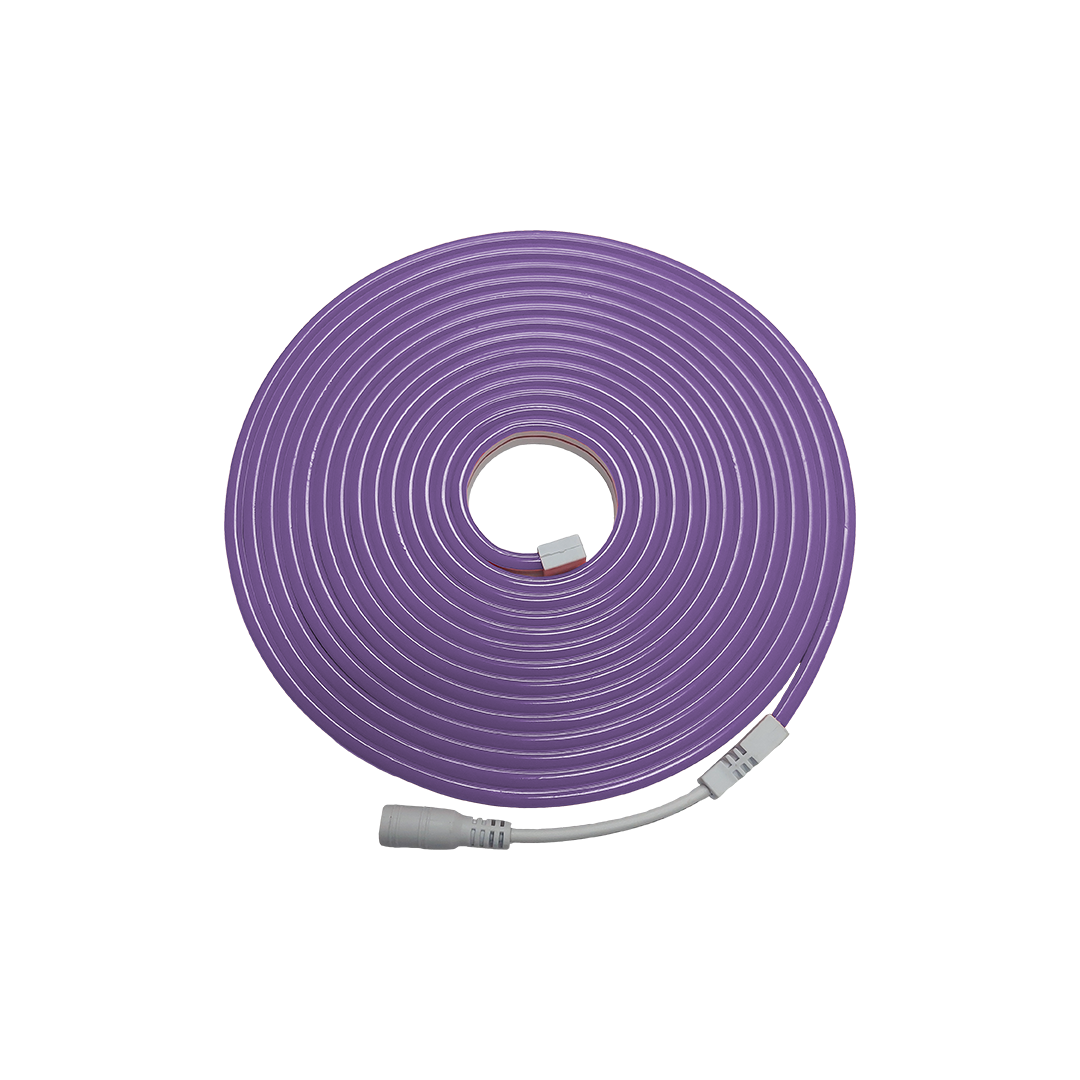 Foto do produto FITA LED CRISTALL DECCOR NEON 5MT 12V 8,5W/M ROXO IP65 120LED/M IRC>80