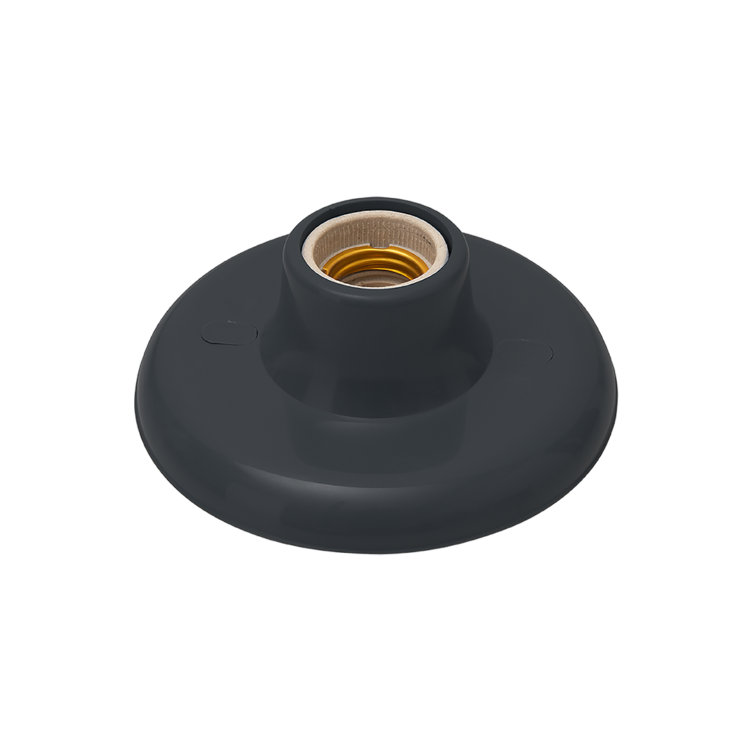 Foto do produto PLAFON PRETO CRISTALLUX COM BASE LAMPADA E-27 POTEN. MAXIMA 100W BR