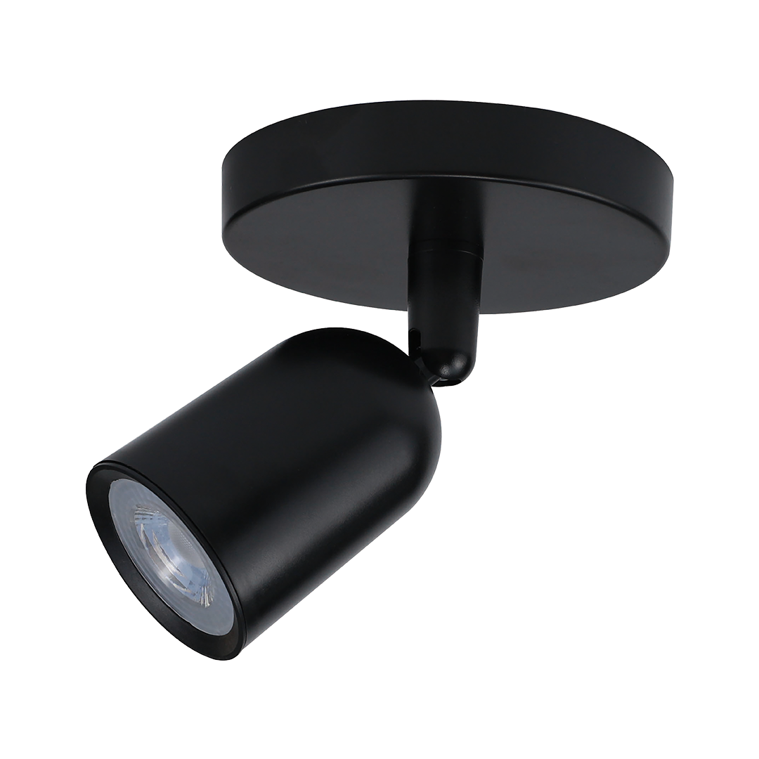 Foto do produto SPOT DIRECIONAVEL FIXO DE TETO PARA LAMPADA MR16 SOQUETE GU10 PRETO