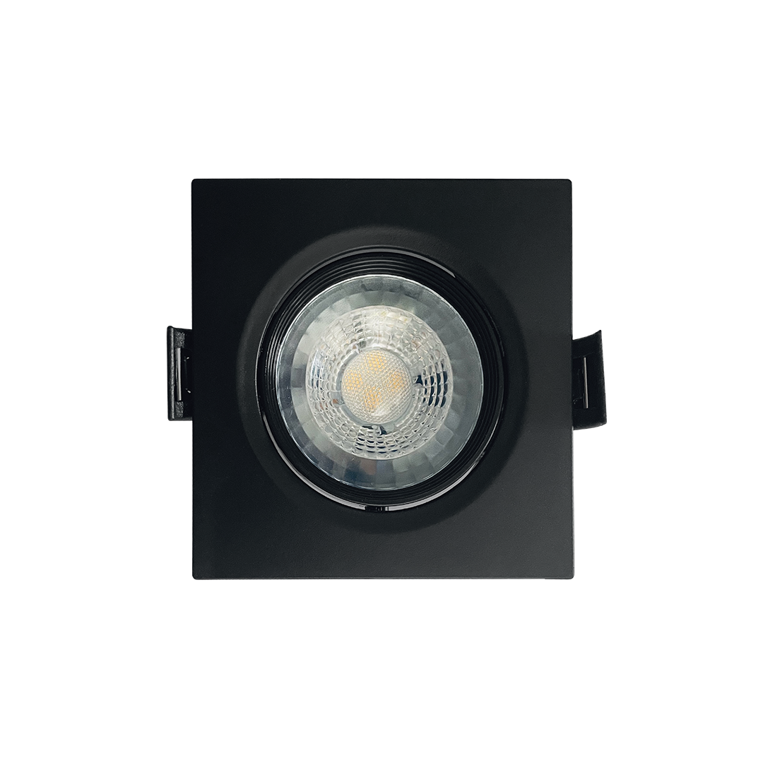 Foto do produto SPOT LED FCOB 5W EMBUTIR QUADRADO PRETO 90X90X22mm 4000K BIV 400LM