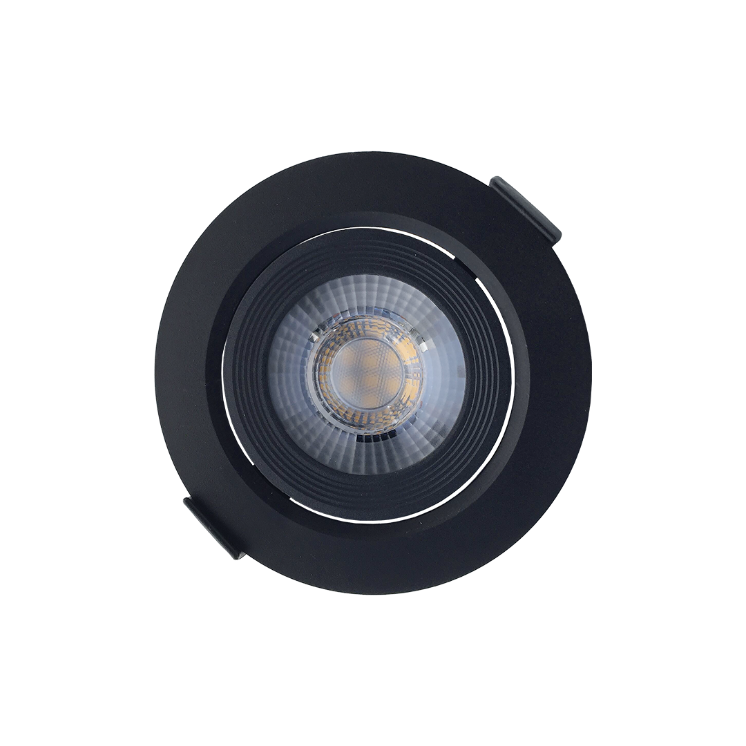 Foto do produto SPOT LED FCOB 5W EMBUTIR REDONDO PRETO 90X22mm 6500K BIV 400LM