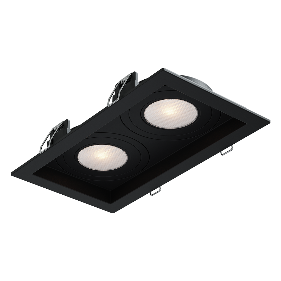 Foto do produto SPOT RECUADO DUPLO PARA LAMPADA AR70 PRETO BR