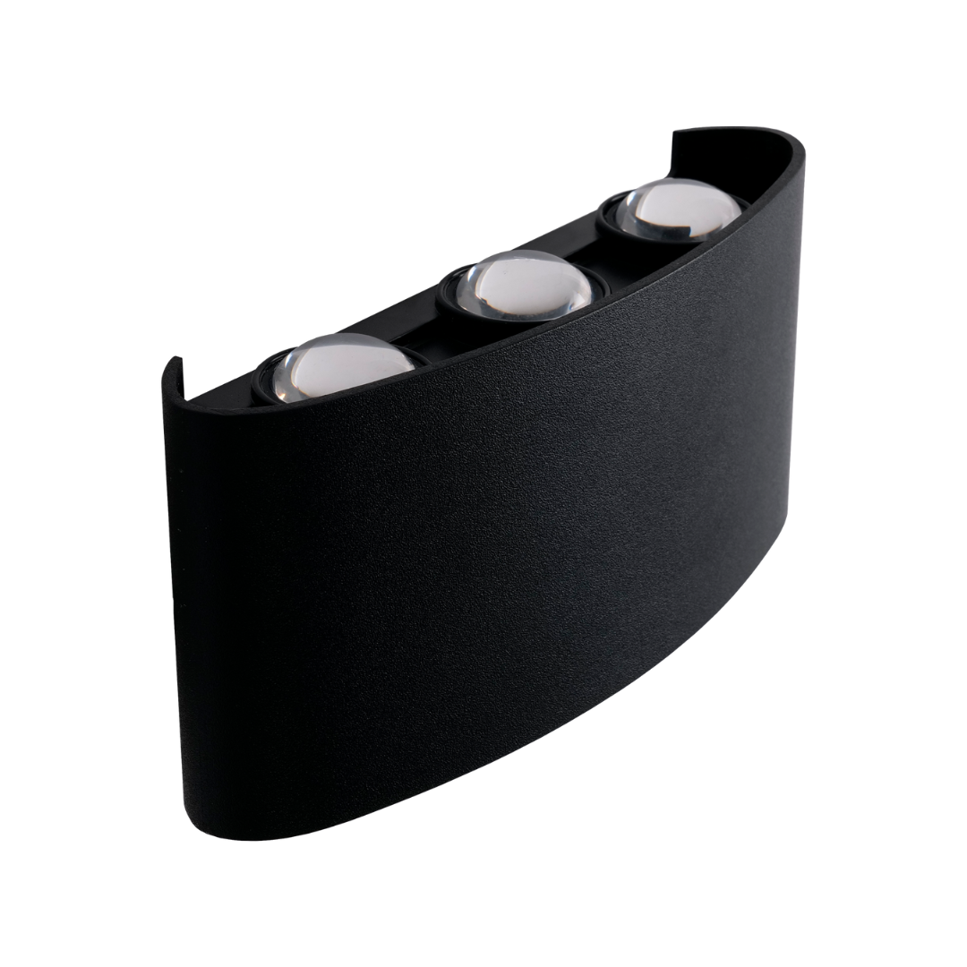 Foto do produto ARANDELA CRISTALL WALL LYRA 06 FACHOS 6W 3000K PRETA