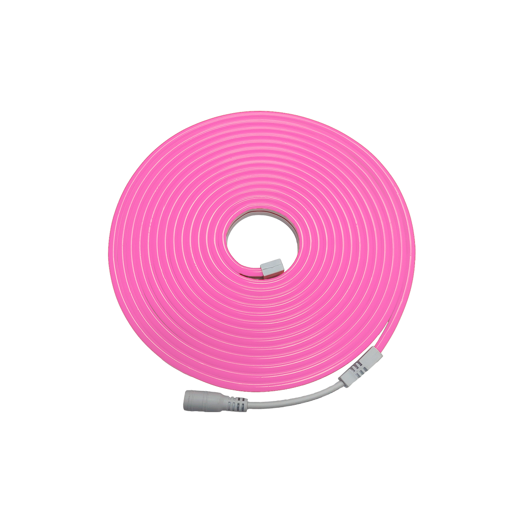 Foto do produto FITA LED CRISTALL DECCOR NEON 5MT 12V 8,5W/M ROSA IP65 120LED/M IRC>80