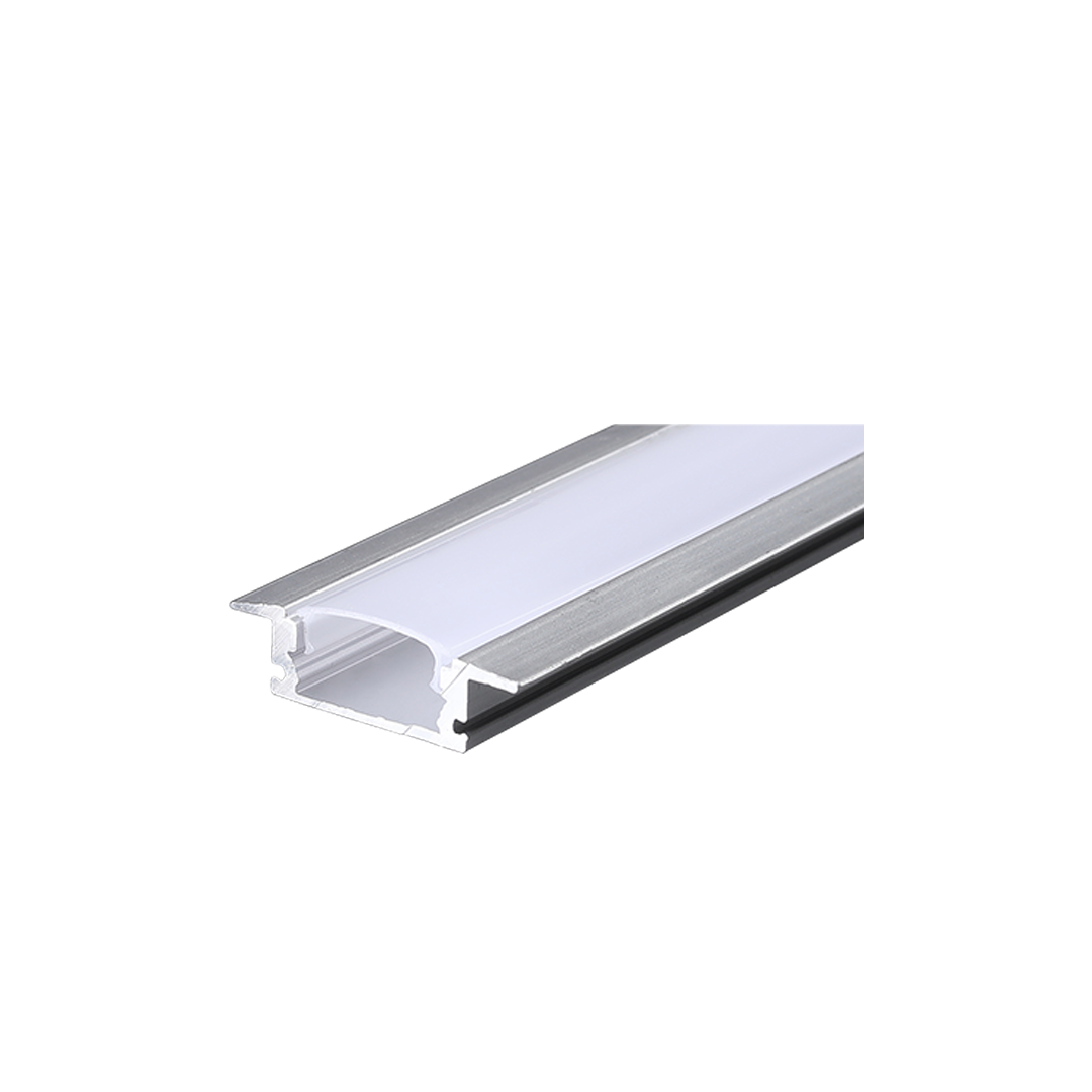 Foto do produtoKIT PERFIL CRISTALL DECCOR NORONHA DE EMBUTIR BRANCO 2M DIFUSOR 23,6X6,1X2000MM BRANCO