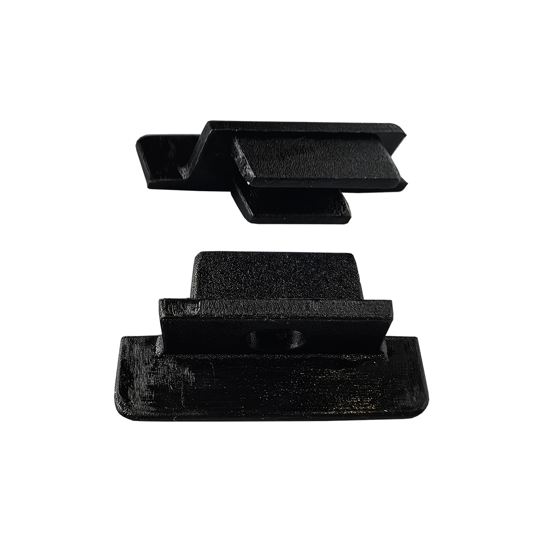 Foto do produto TAMPA PARA PERFIL CRISTALL DECCOR NORONHA DE EMBUTIR PRETO (KIT 20 PÇS)