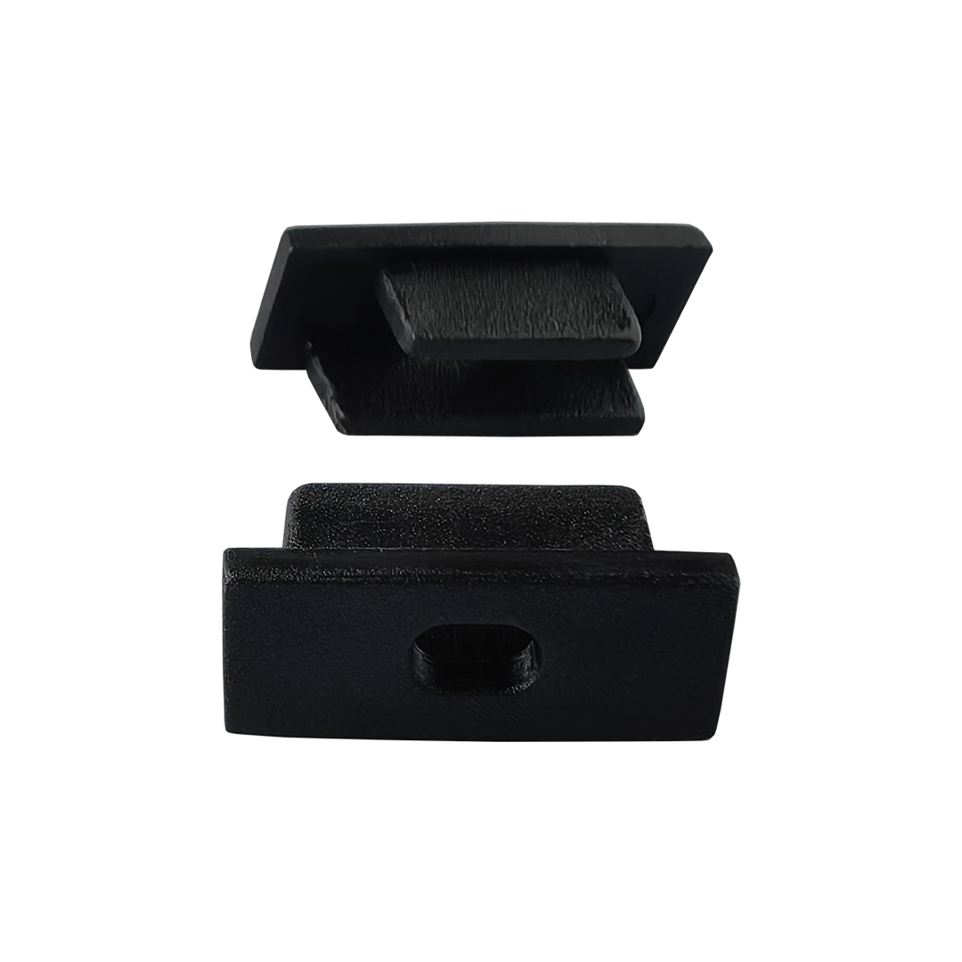 Foto do produto TAMPA PARA PERFIL CRISTALL DECCOR NORONHA DE SOBREPOR PRETA (KIT 20 PÇS)