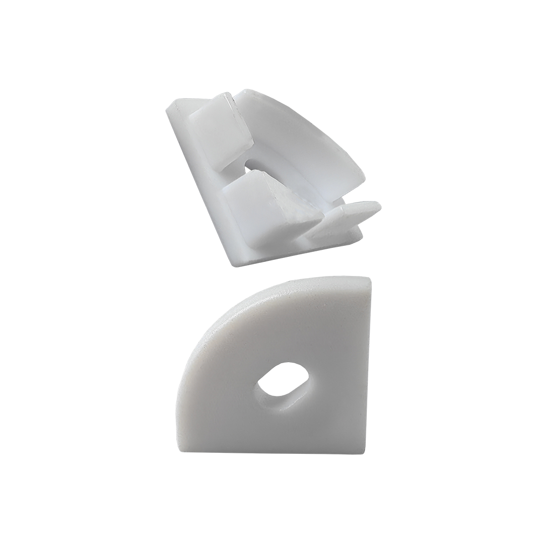 Foto do produto TAMPA PARA PERFIL DE CRISTALL DECCOR QUARTER SOBREPOR 90° BRANCO (KIT 20 PÇS)