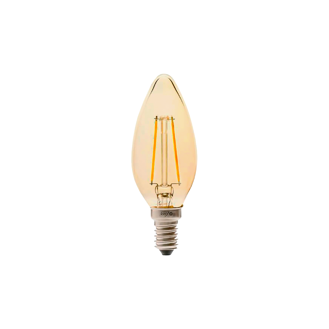 Foto do produto LAMPADA LED FILAMENTO C35 E14 2W 2200K 200LM BIV. MGSH AMBAR