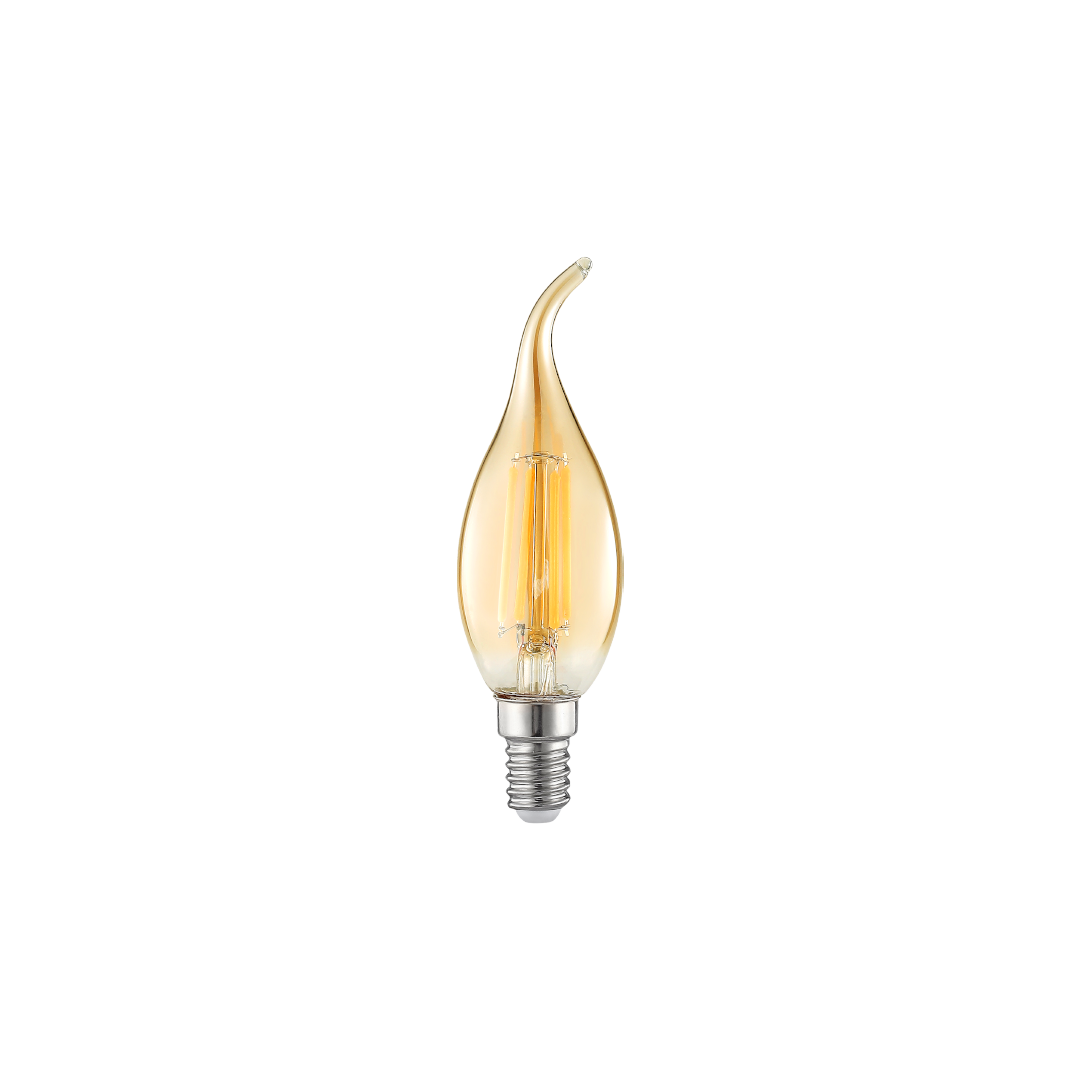 Foto do produtoLAMPADA LED FILAMENTO CHAMA C35 E14 4W 2200K 400LM BIV. MGSH AMBAR