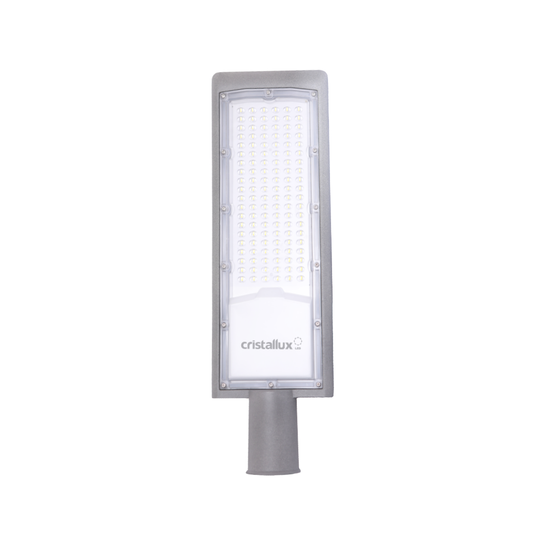 Foto do produtoLUMINARIA CRISTALL PRO URBANA 100W 6500K 11000 LUMENS ANTI SURTO 4KV 462X141X60MM IP65 BIV.