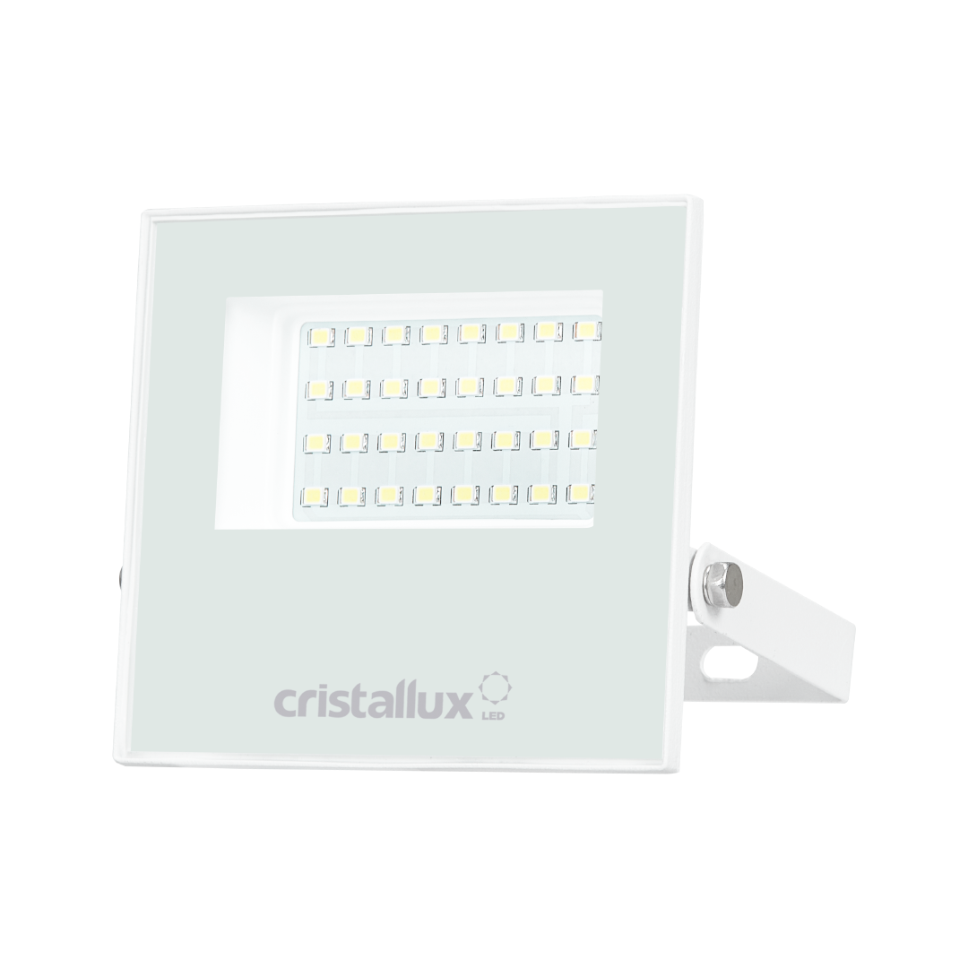 Foto do produto REFLETOR CRISTALL GARDEN VIENA 050W 6500K BIV. IP66 BRANCO