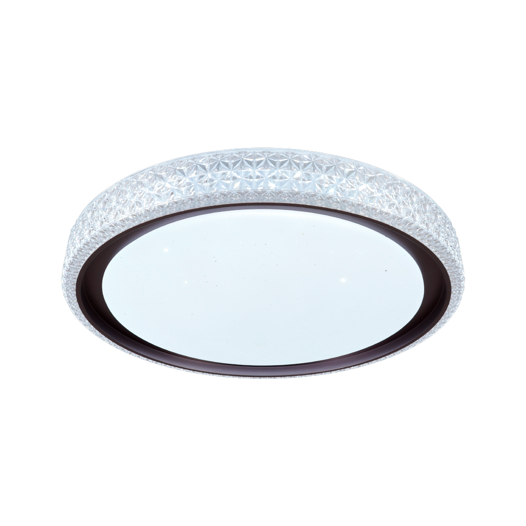 Foto do produto PLAFON CRISTALL DECCOR AIMON 20W 3000K 4000K 6500K REDONDO 390X85MM CCT COM CONTROLE