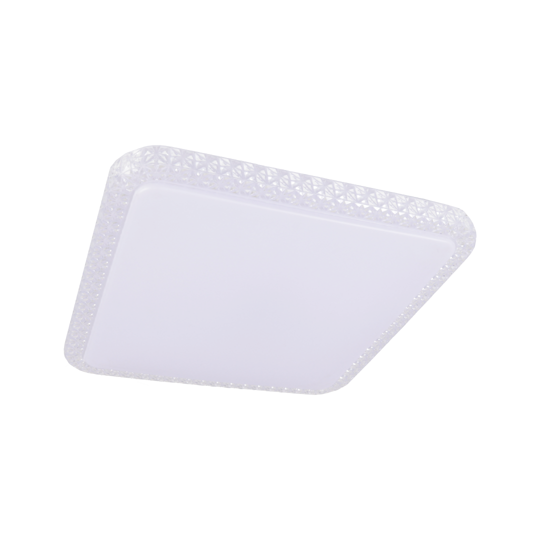 Foto do produto PLAFON CRISTALL DECCOR AMBER 20W 3000K 4000K 6500K QUADRADO 330X330X80MM CCT COM CONTROLE