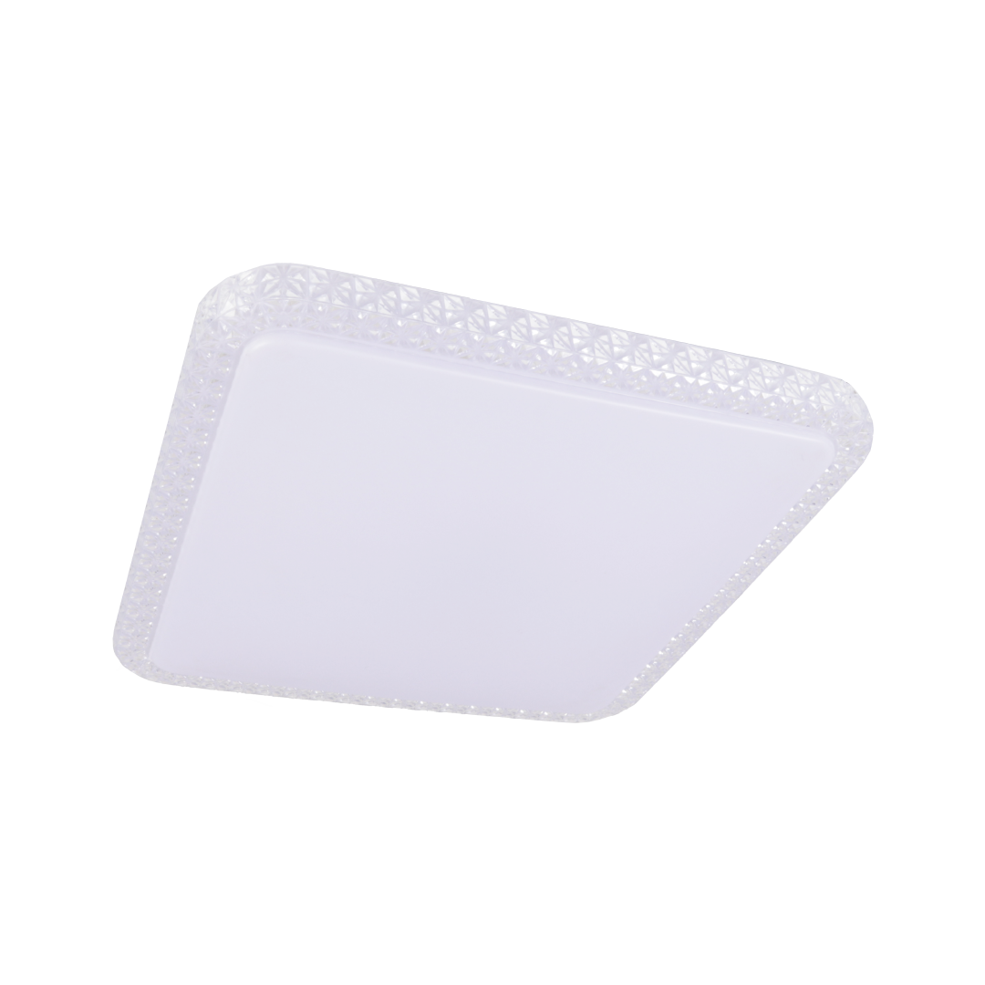 Foto do produto PLAFON CRISTALL DECCOR AMBER 30W 3000K 4000K 6500K QUADRADO 430X430X85MM CCT COM CONTROLE