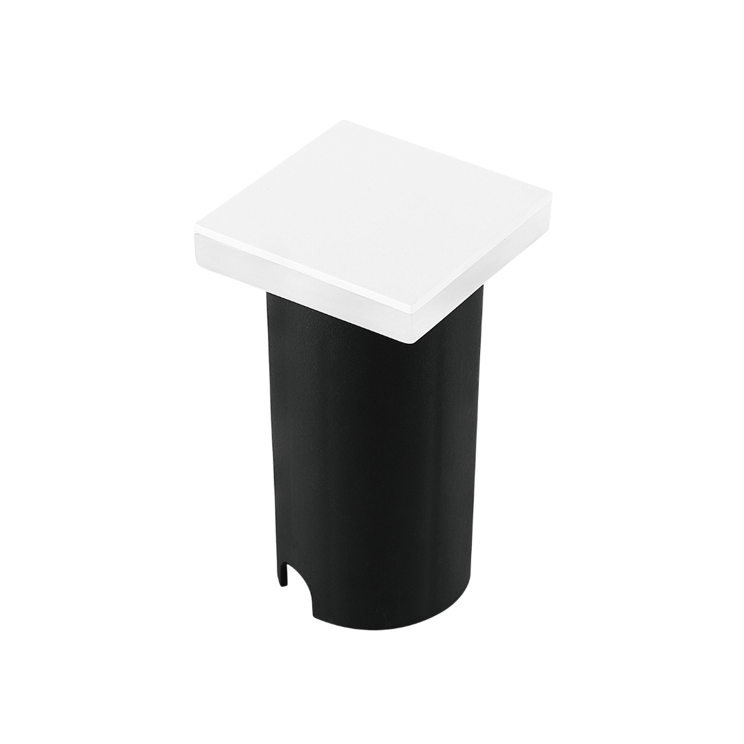 Foto do produto BALIZADOR DE SOLO CRISTALL GARDEN OREGON QUADRADO BRANCO 1W 3000K 13LM 50X50X88,5MM IP67