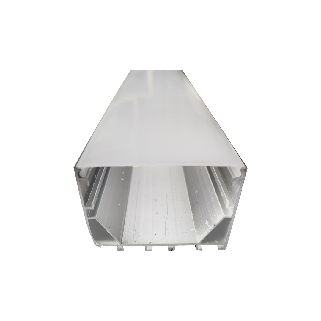 Foto do produtoKIT PERFIL CRISTALL DECCOR DUBLIN DE SOBREPOR BRANCO 3M COM DIFUSOR 50X35X3000MM BRANCO