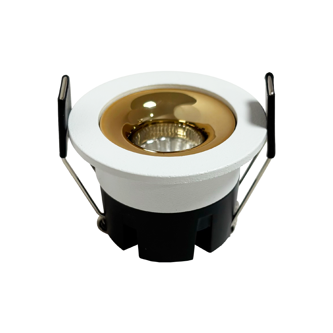 Foto do produto SPOT EMBUTIR CRISTALL PRO BRISA 3000K BRANCO / GOLDEN 85-265V 3W 120LM 42X31MM