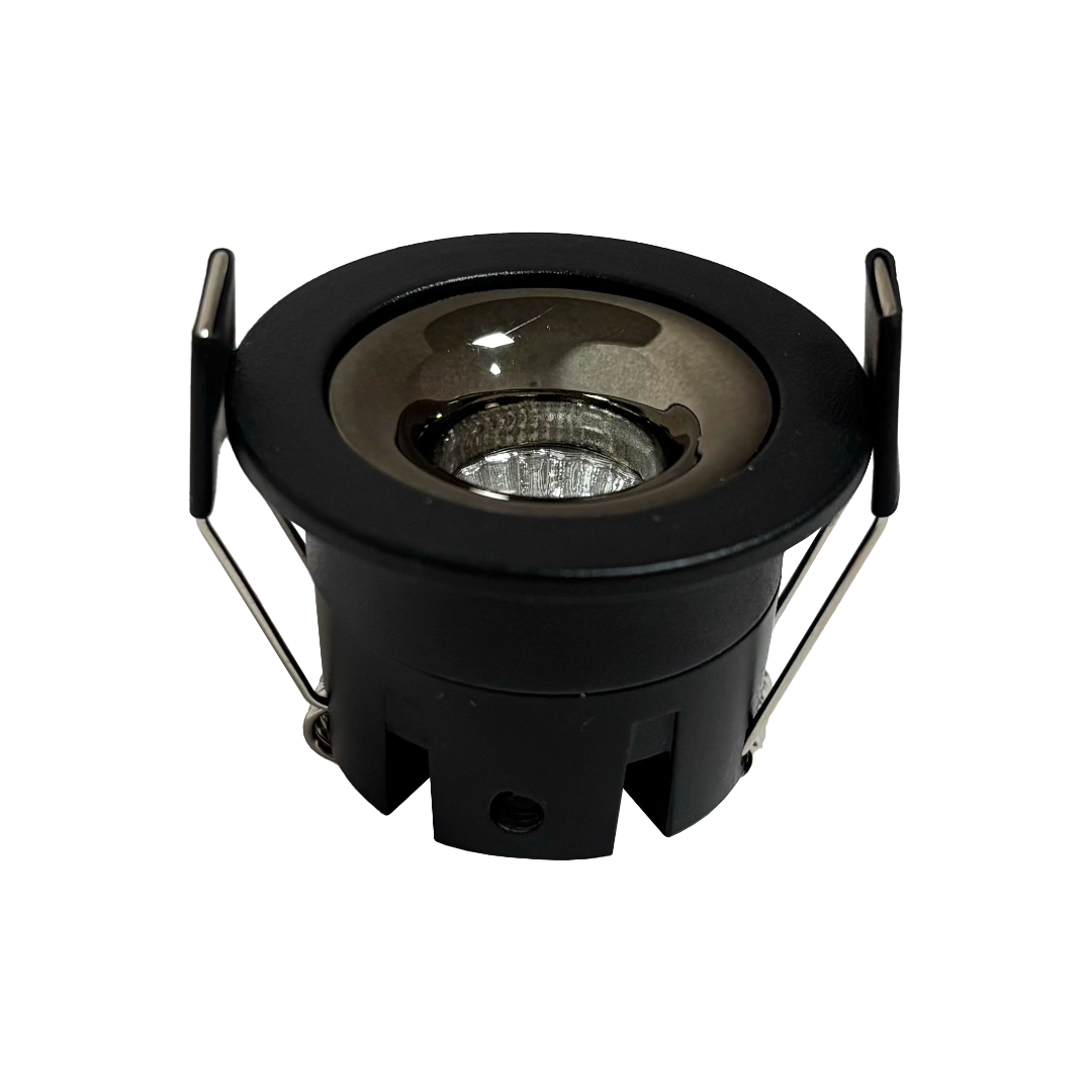 Foto do produto SPOT EMBUTIR CRISTALL PRO BRISA 3000K PRETO / GUN BLACK 85-265V 3W 120LM 42X31MM