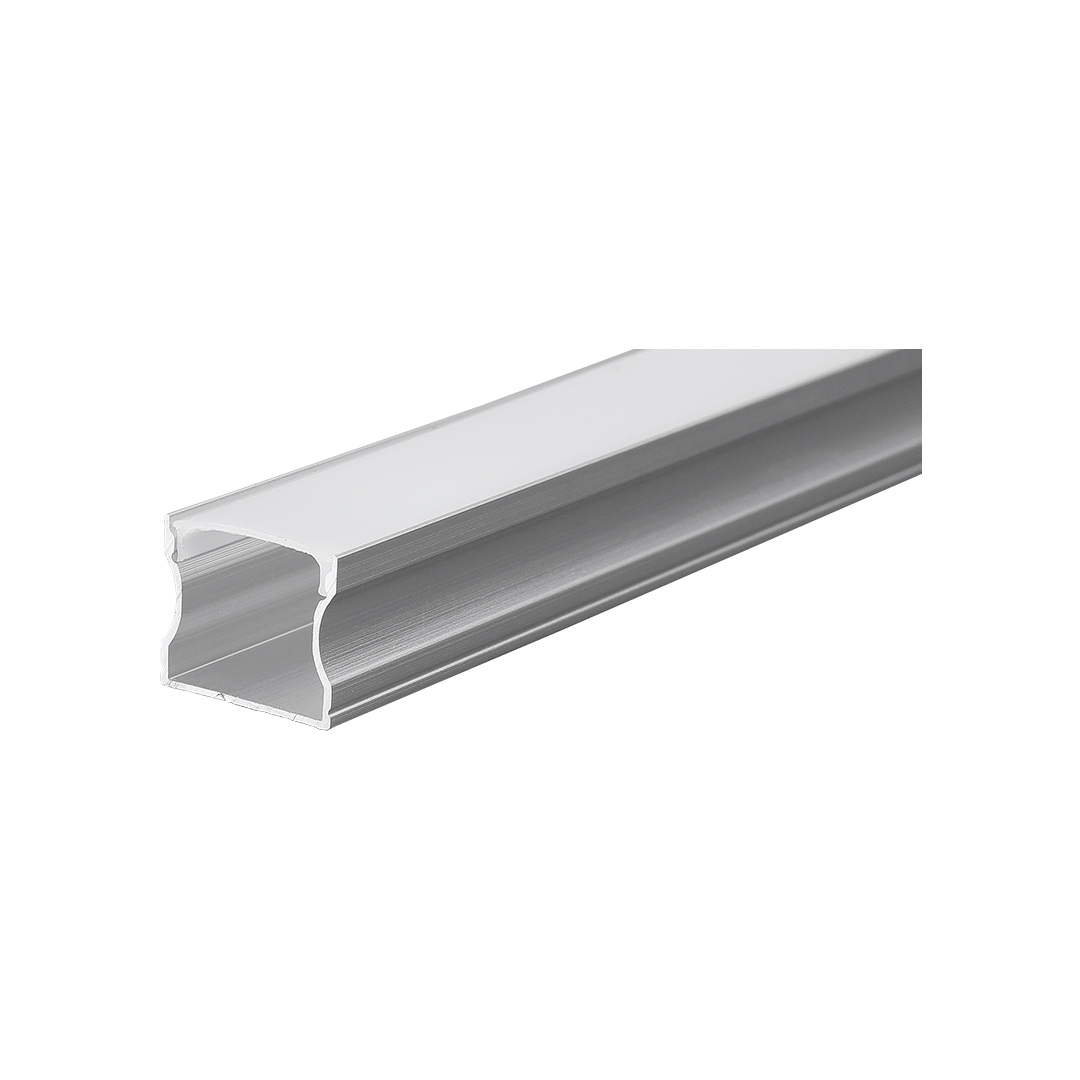 Foto do produto KIT PERFIL CRISTALL DECCOR ACCUA DE SOBREPOR BRANCO 3M DIFUSOR 17,6X14,47X3000MM BRANCO