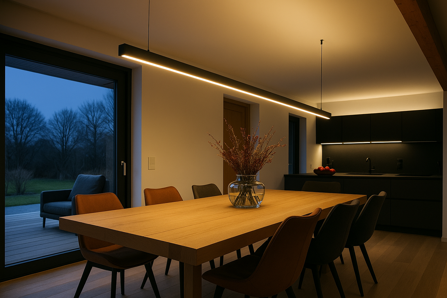 Imagem do produto KIT PERFIL CRISTALL DECCOR DUBLIN DE SOBREPOR PRETO 3M COM DIFUSOR 50X35X3000XMM BRANCO