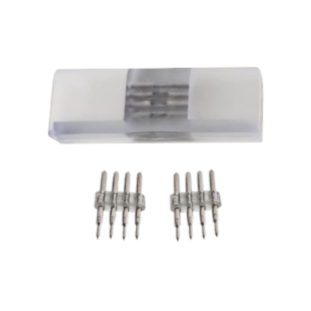 Foto do produto EMENDA PLUG PARA FITA NEON RGB TENSAO DE REDE CRISTALLUX (EMBALAGEM COM 10 UNIDADES)