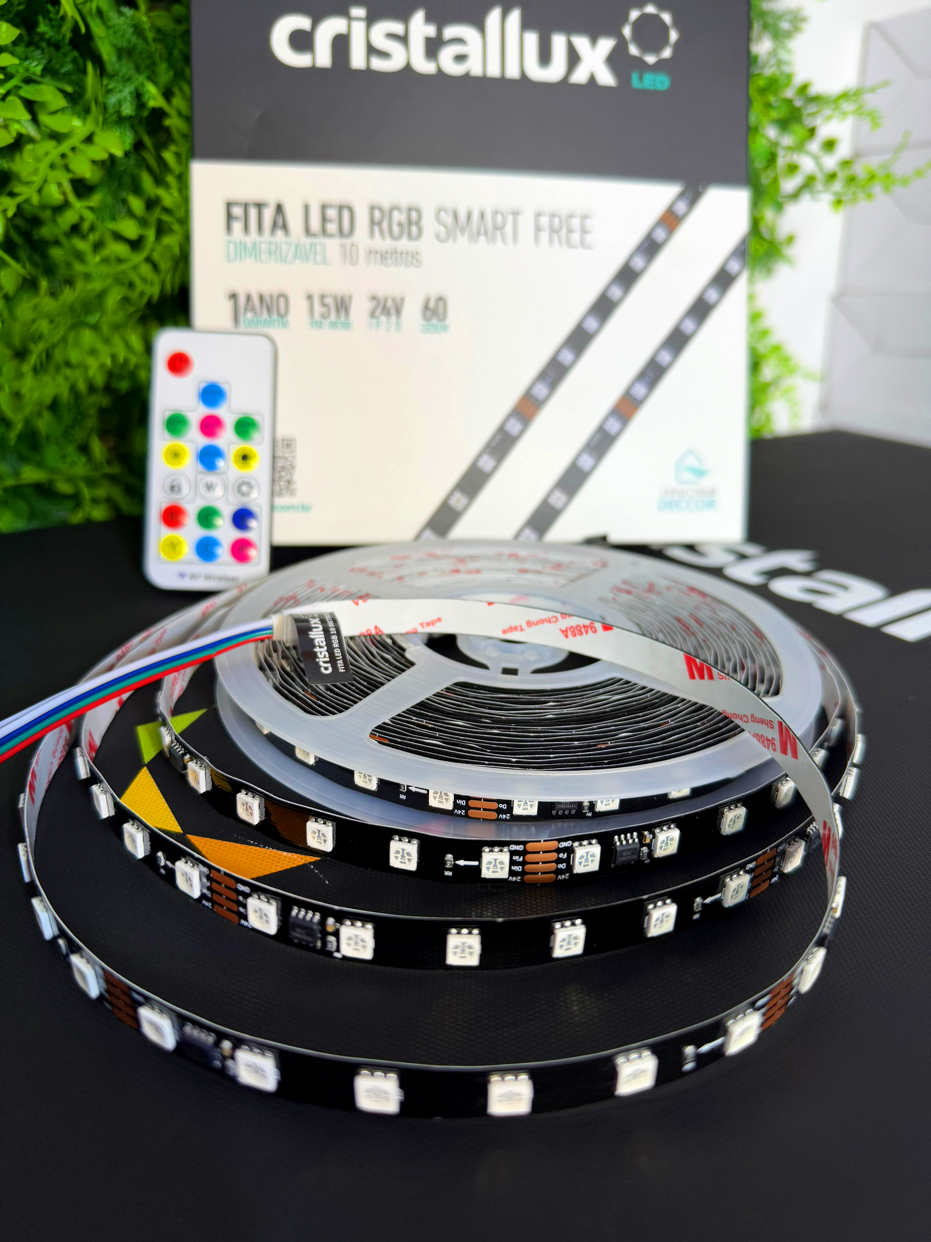 Imagem do produto FITA LED CRISTALL DECCOR SMART FREE 10MT 24V 15W/M RGB IP20 IRC>80