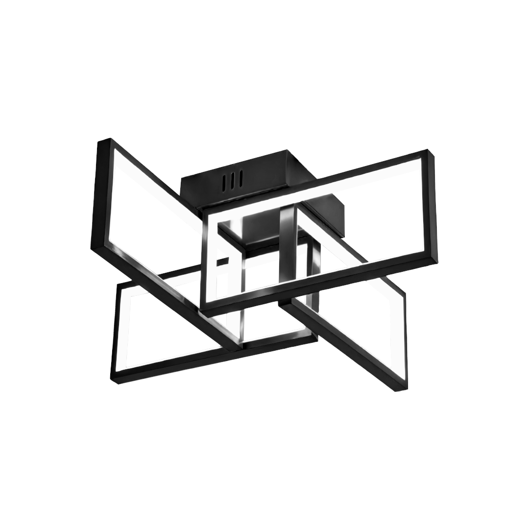 Foto do produto LUSTRE CRISTALL DECCOR VARSOVIA 40W 3000K BLACK L550XW550XH160MM