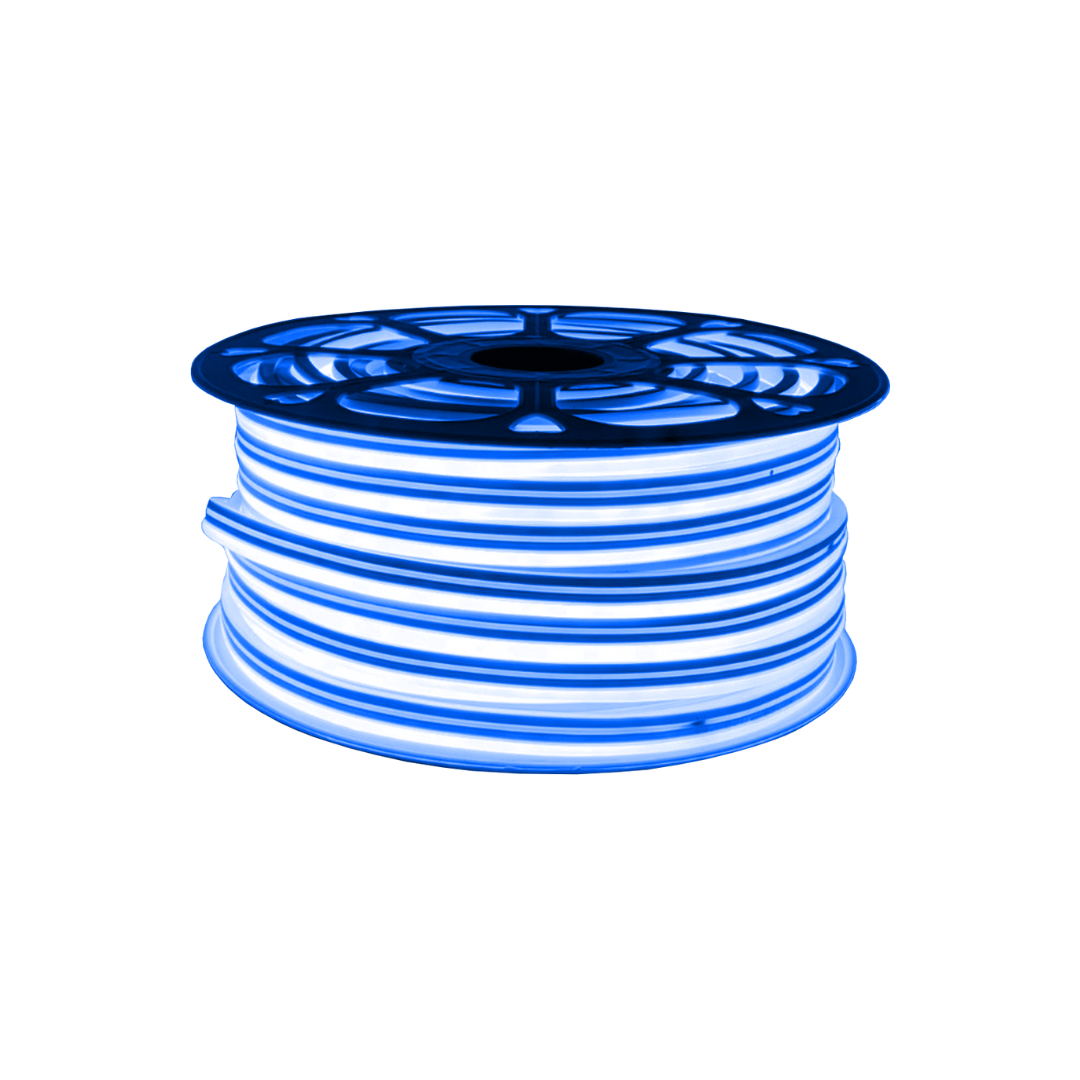 Foto do produto FITA LED CRISTALL DECCOR NEON 50MT 110V 14,4W/M AZUL IP65 120LED/M IRC>80