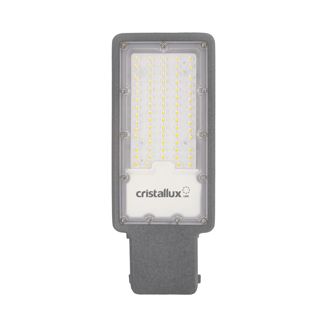 Foto do produto LUMINARIA CRISTALL PRO URBANA CITY 050W 6500K 5500 LUMENS ANTI SURTO 3KV 313X132X31MM IP65
