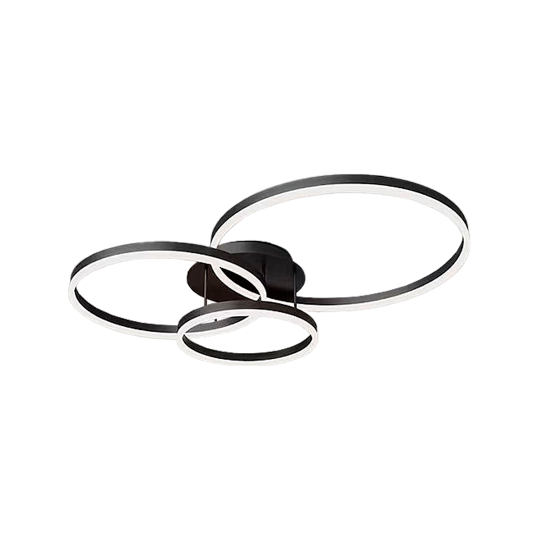 Foto do produto LUSTRE CRISTALL DECCOR KAUNAS 50W 3000K BRUSHED BLACK L800XW620XH165MM