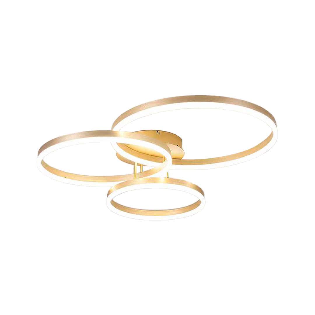 Foto do produto LUSTRE CRISTALL DECCOR KAUNAS 60W 3000K BRUSHED GOLD L1000XW880XH180MM