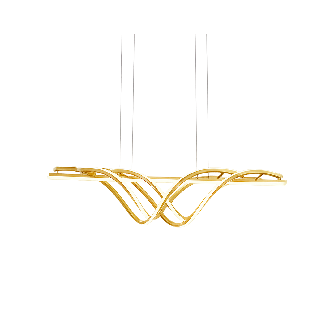 Foto do produto LUSTRE CRISTALL DECCOR LEIPZIG 50W 3000K 4000K 6500K GOLD L1000X250X210MM