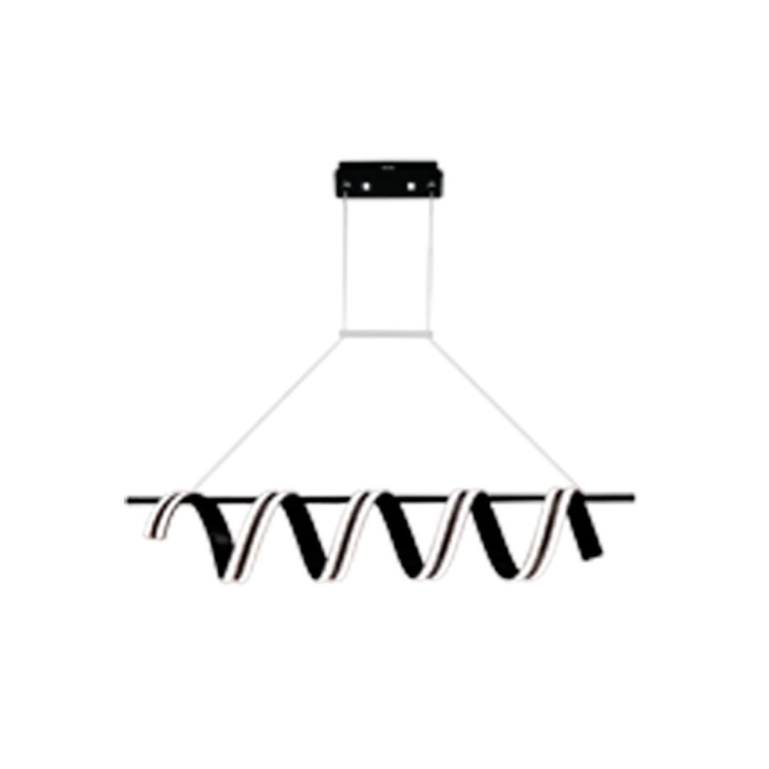 Foto do produto LUSTRE CRISTALL DECCOR LILLE 50W 3000K 4000K 6500K BLACK L1000X190X190MM