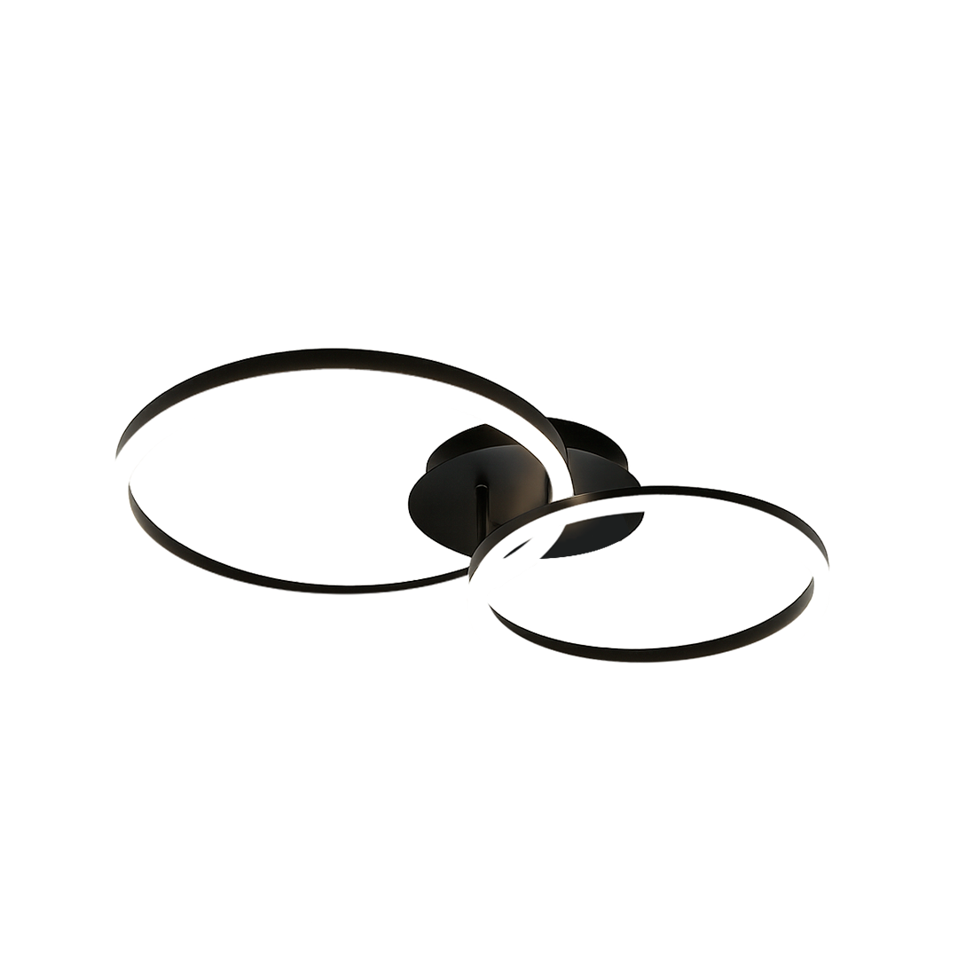 Foto do produto LUSTRE CRISTALL DECCOR MARBELLA 30W 3000K BRUSHED BLACK L600XW400XH120MM