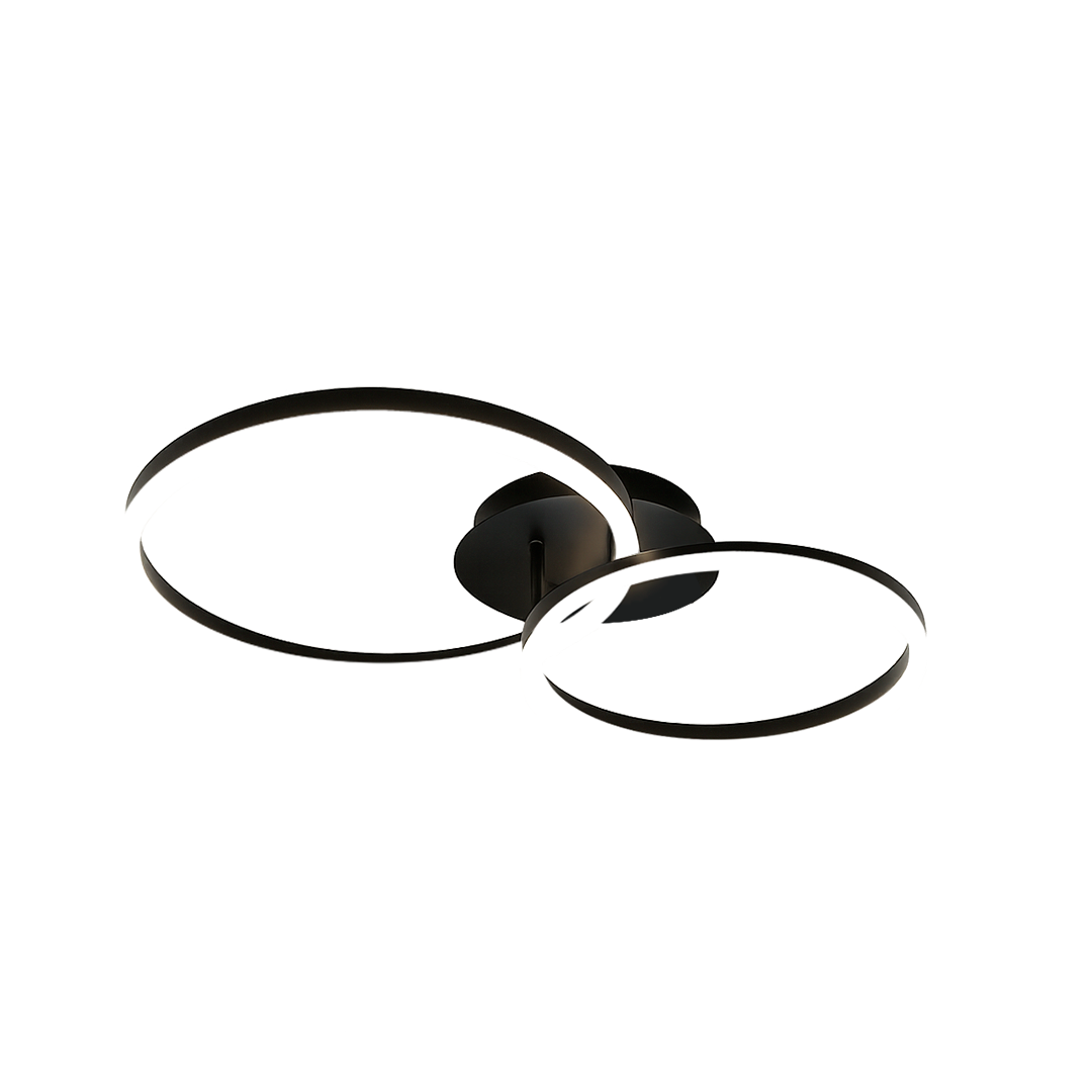 Foto do produto LUSTRE CRISTALL DECCOR MARBELLA 40W 3000K BRUSHED BLACK L800XW500XH120MM