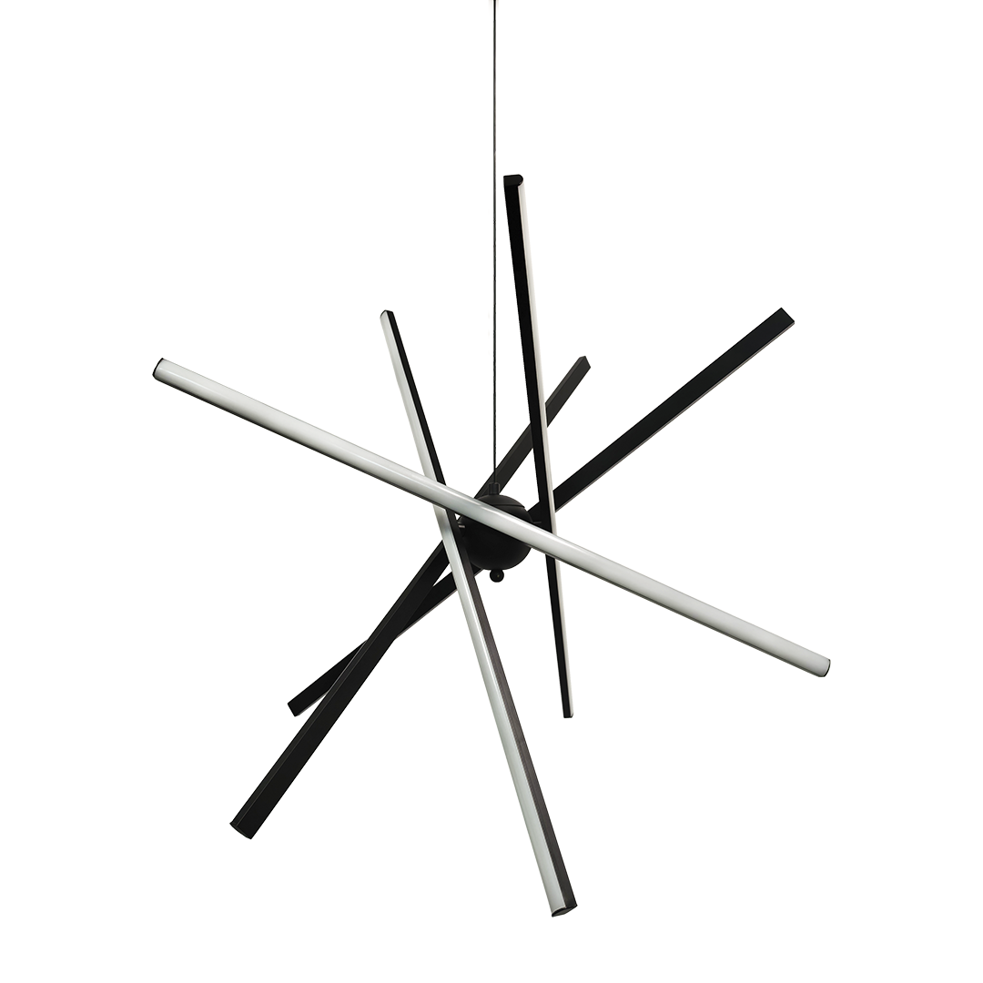 Foto do produto LUSTRE CRISTALL DECCOR MARSELHA 40W 3000K BLACK 700XH400MM