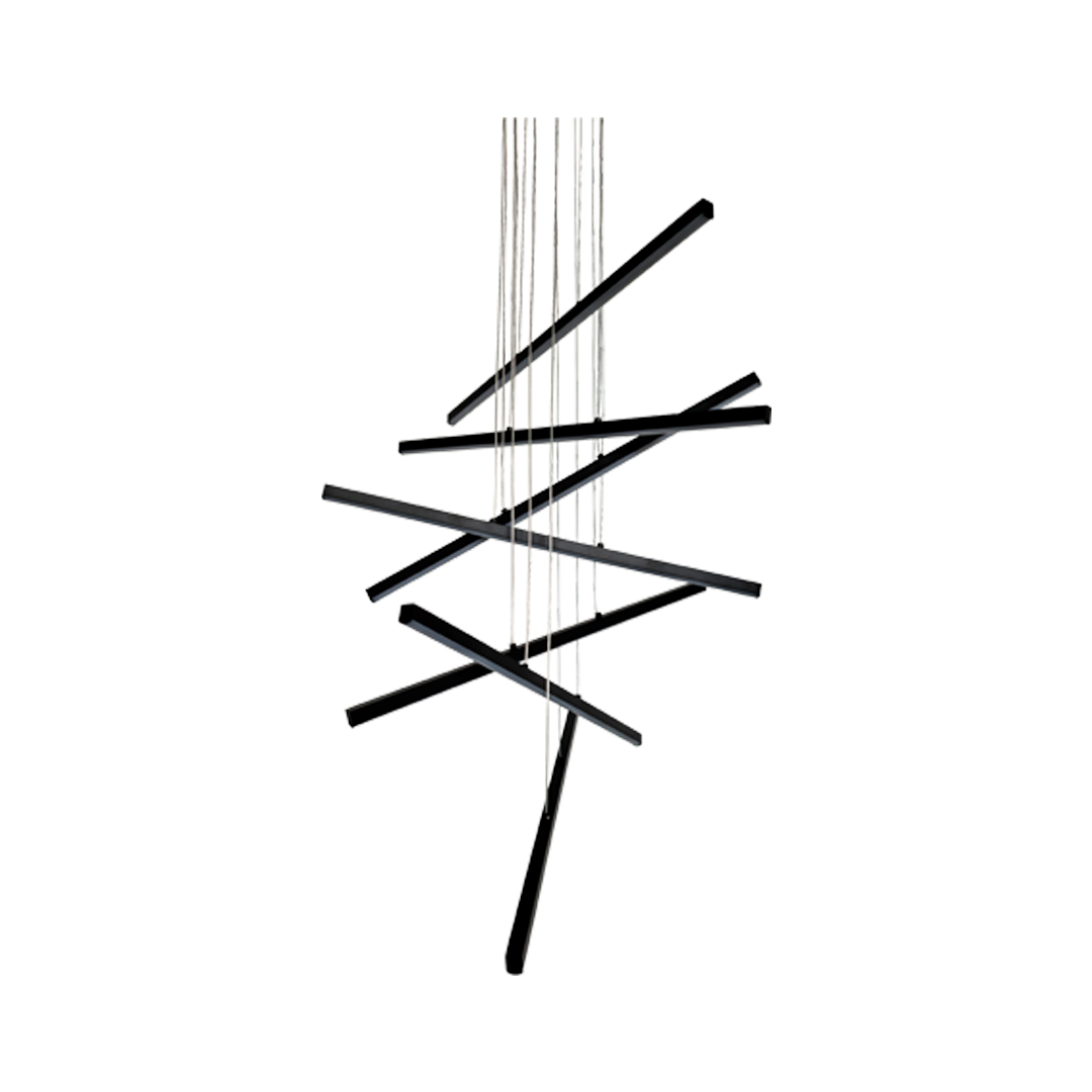 Foto do produto LUSTRE CRISTALL DECCOR MEDINA 40W 3000K BLACK D600MM