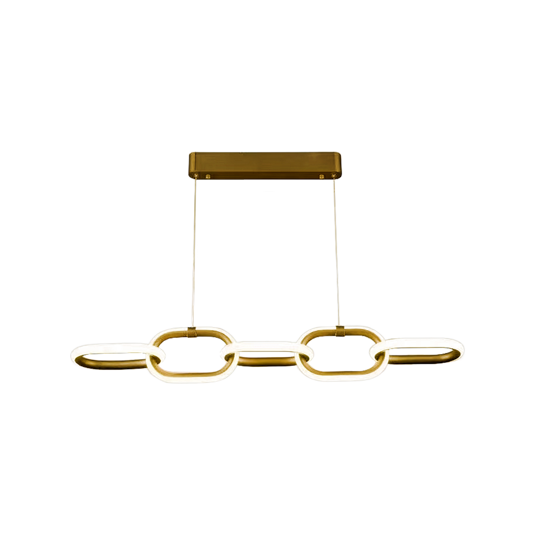 Foto do produto LUSTRE CRISTALL DECCOR MILAO 25W 3000K GOLD L1000X10X100MM