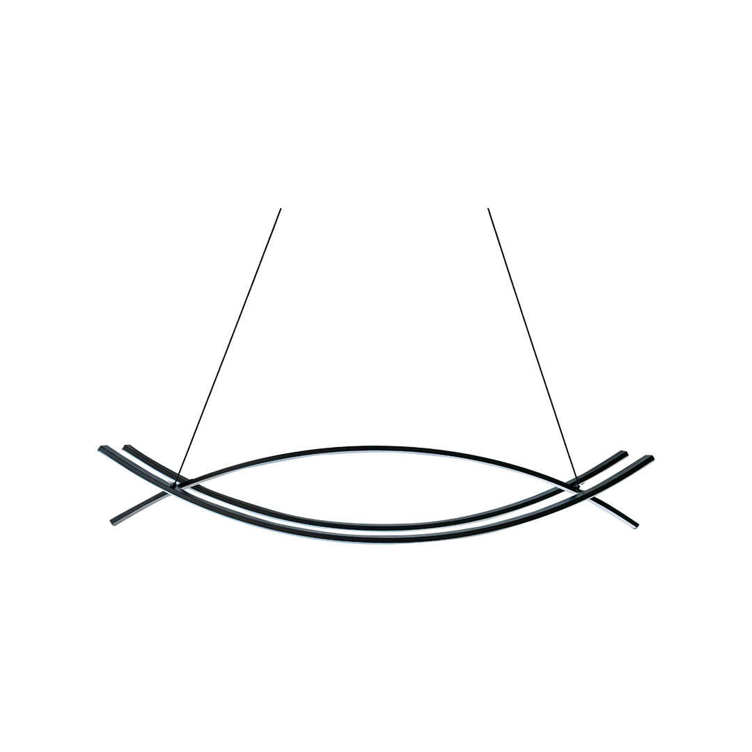 Foto do produto LUSTRE CRISTALL DECCOR PILSEN 30W 3000K 4000K 6500K BLACK L1000X100X180MM