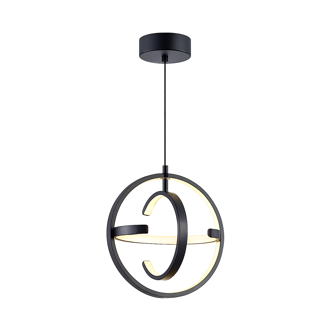 Foto do produto LUSTRE CRISTALL DECCOR TOURS 30W 3000K BLACK 350MM