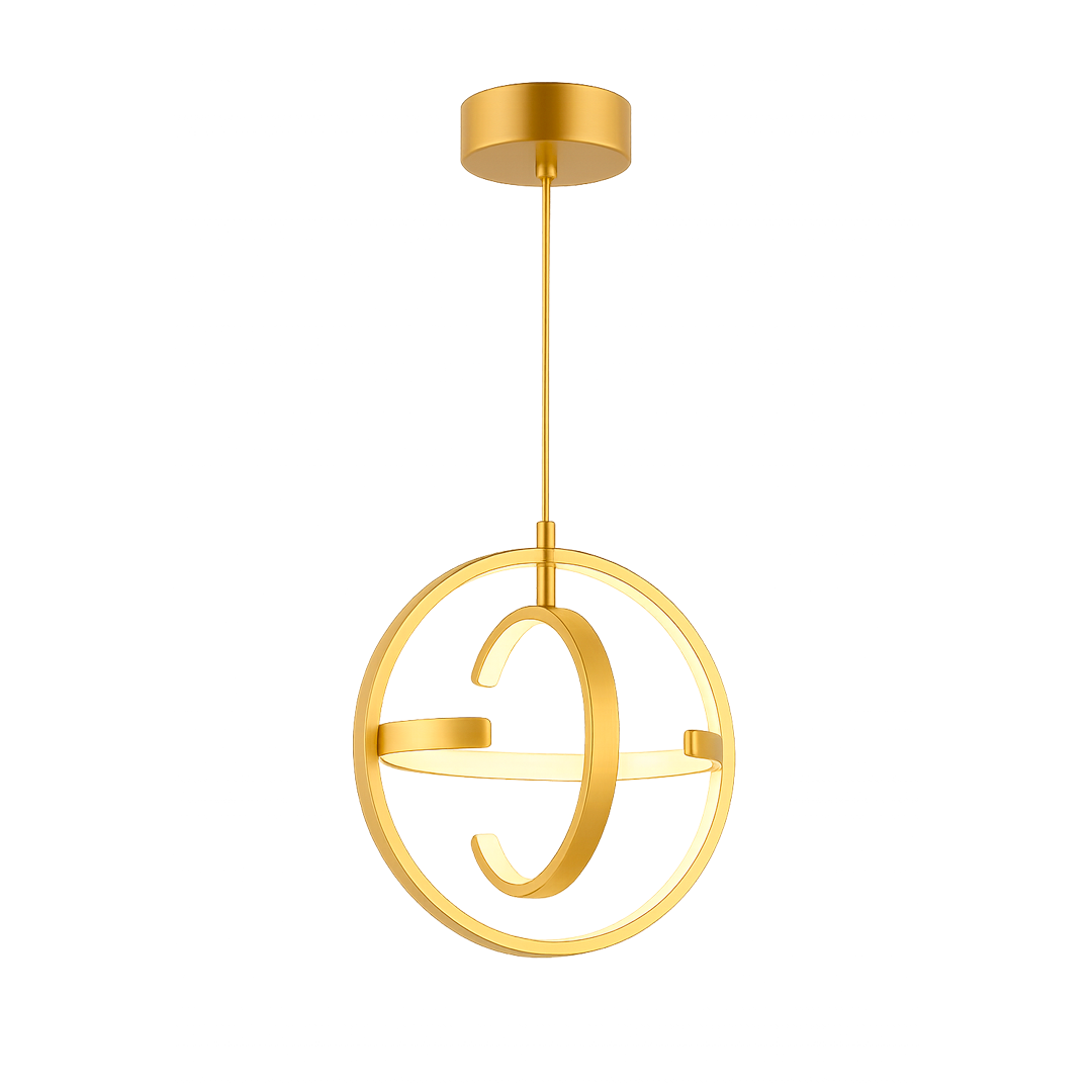 Foto do produto LUSTRE CRISTALL DECCOR TOURS 30W 3000K GOLD 350MM