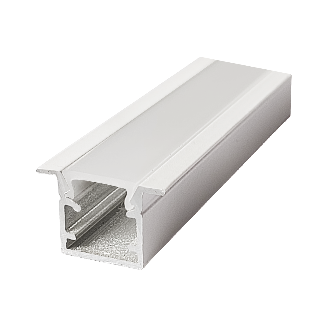 Foto do produto KIT PERFIL CRISTALL DECCOR BABY DE EMBUTIR BRANCO 3M DIFUSOR 15X10X3000MM BRANCO