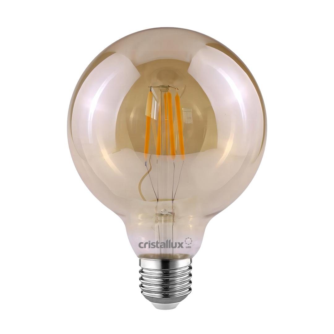 Foto do produto LAMPADA LED FILAMENTO G80 E27 7W 2200K 700LM BIV. AMBAR