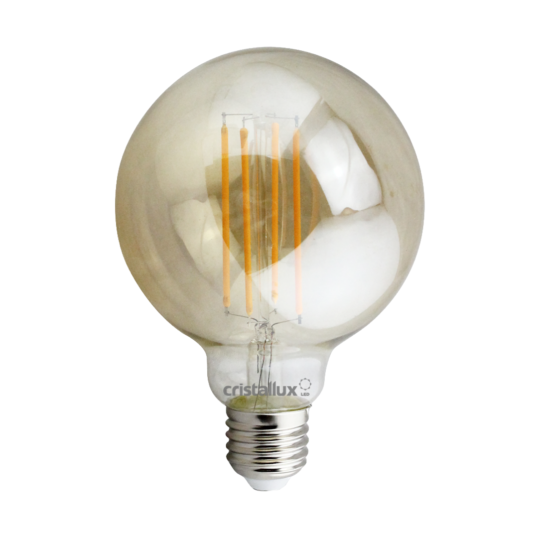 Foto do produto LAMPADA LED FILAMENTO G95 E27 7W 2200K 700LM BIV. AMBAR